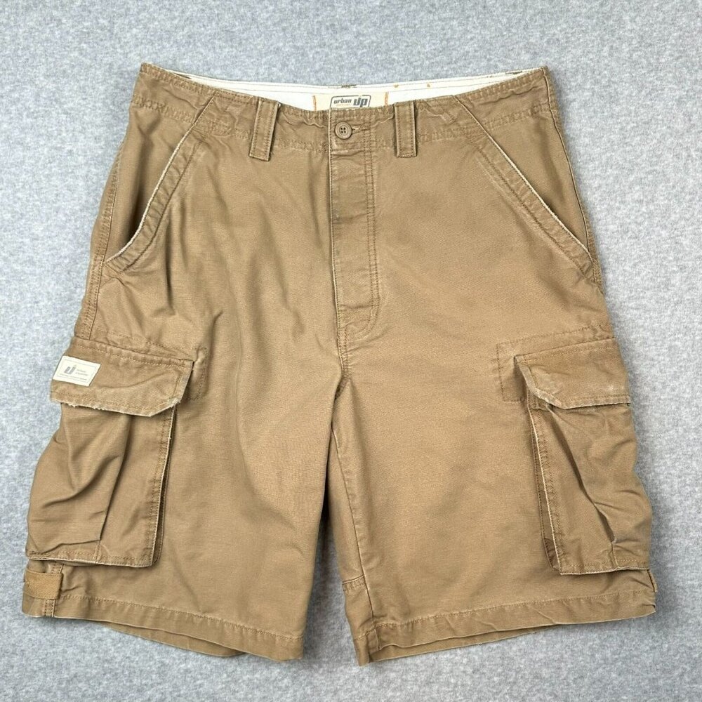 Urban Pipeline Cargo Shorts Mens‎ 34x10 Khaki Vintage Surplus Y2K 90'S Baggy